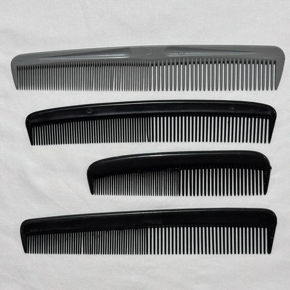 VINTAGE Comb Lot UNBREAKABLE, Goody & Misc Lot of 4 Men's Hair Combs